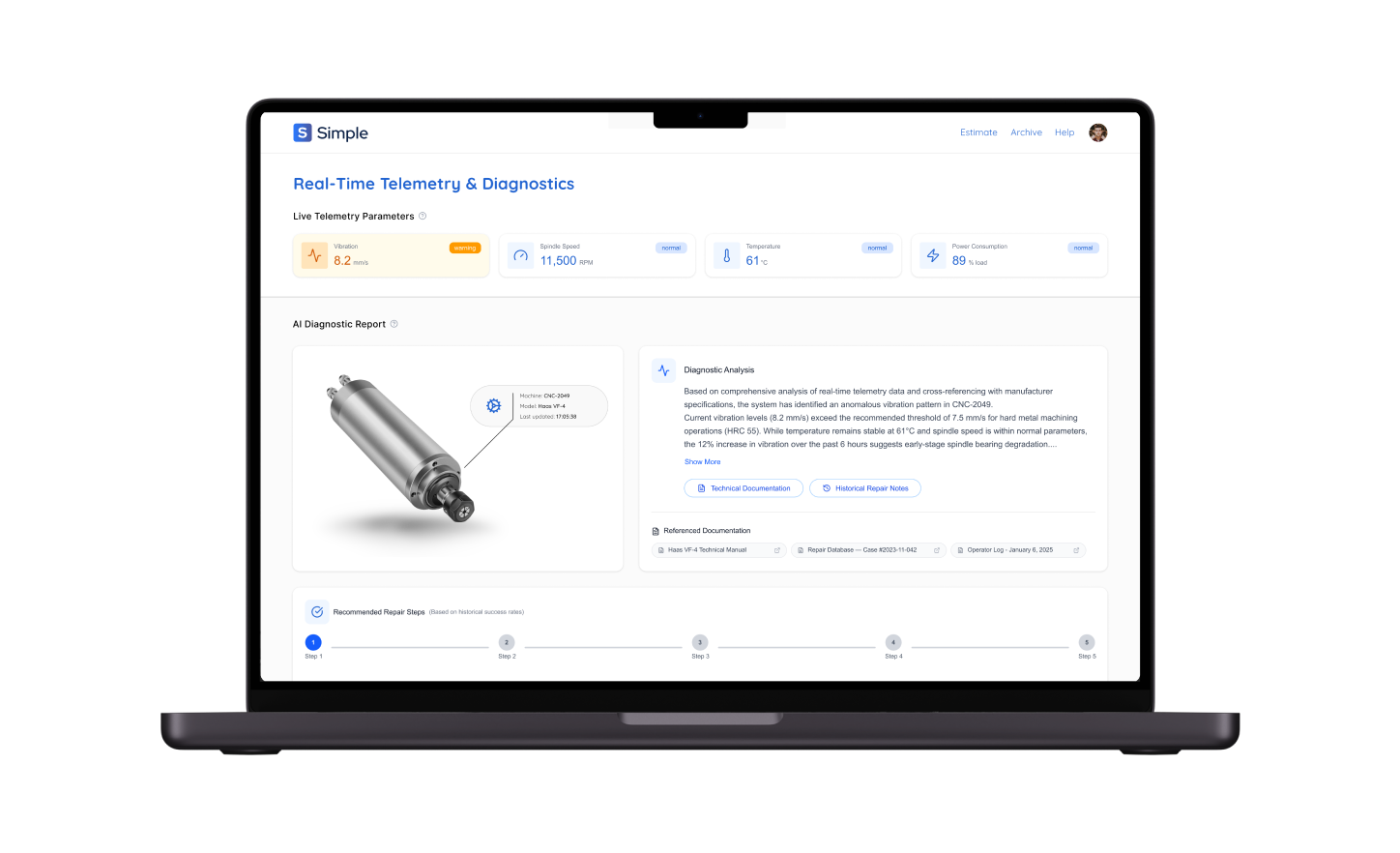 Multimodal predictive maintenance