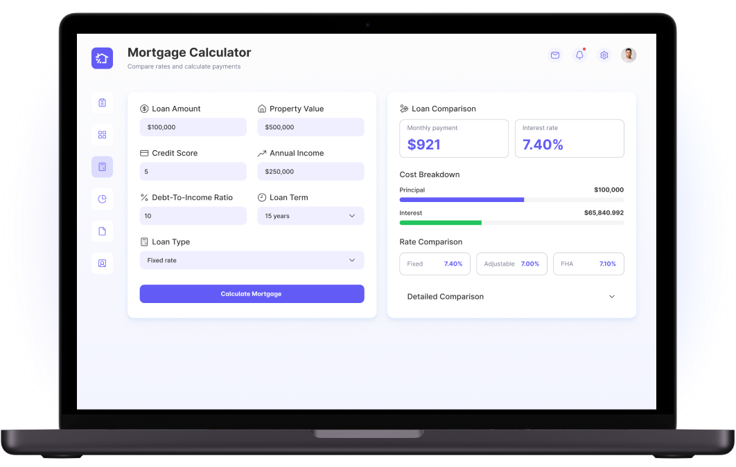 The mortgage rate comparison website
