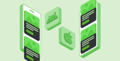 Native iOS & android development abstract image