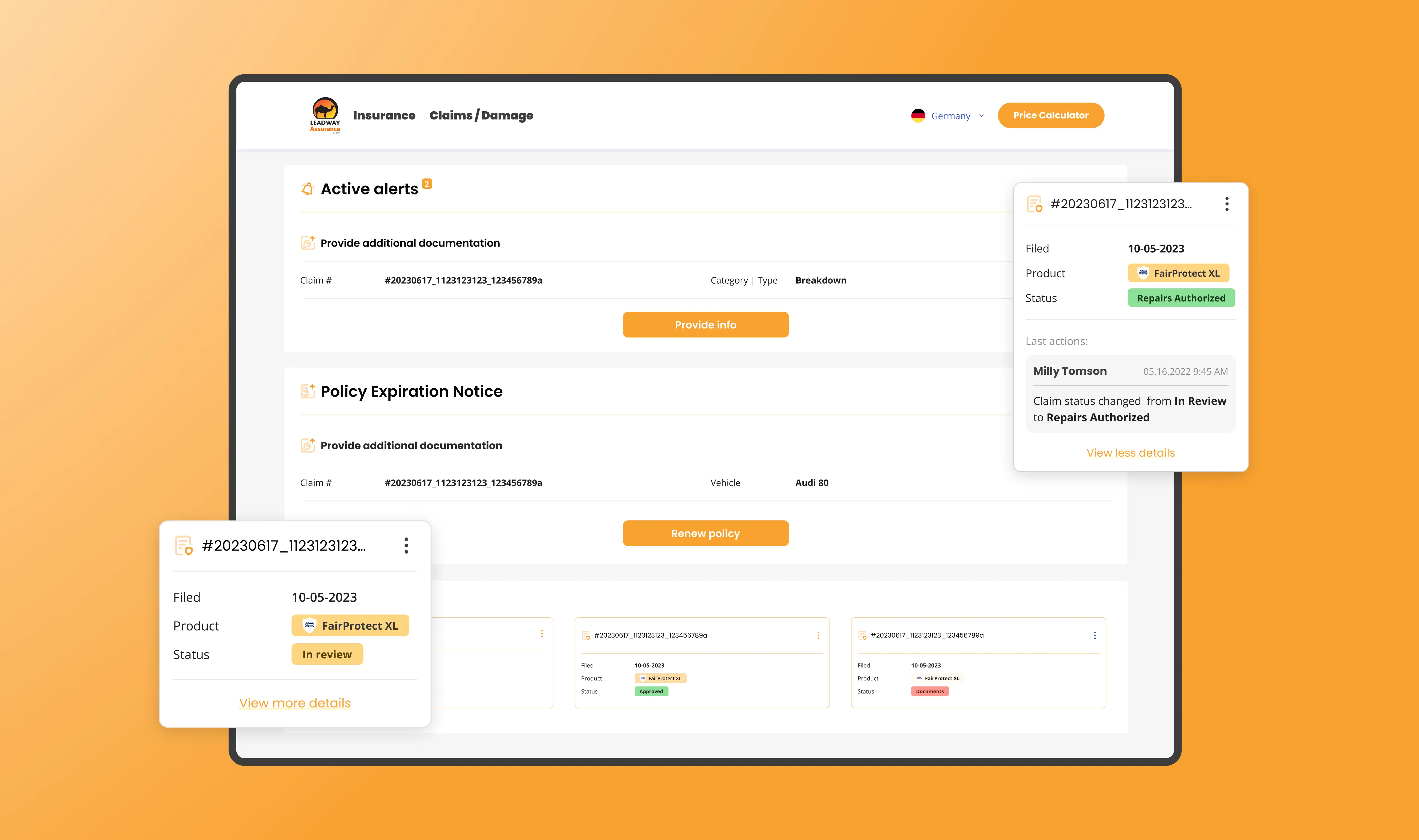 AI-supported Car Warranty Insurance Platform hero image