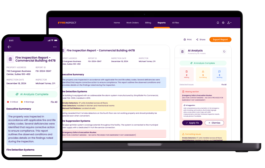 AI-powered functionality for report reviews