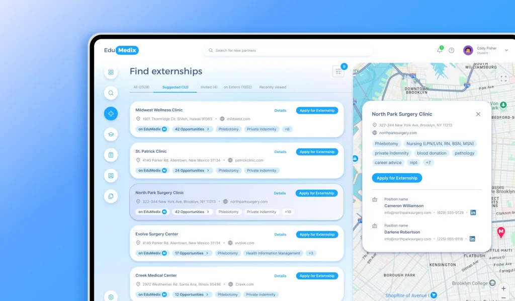 HealthTech externship coordination platform
