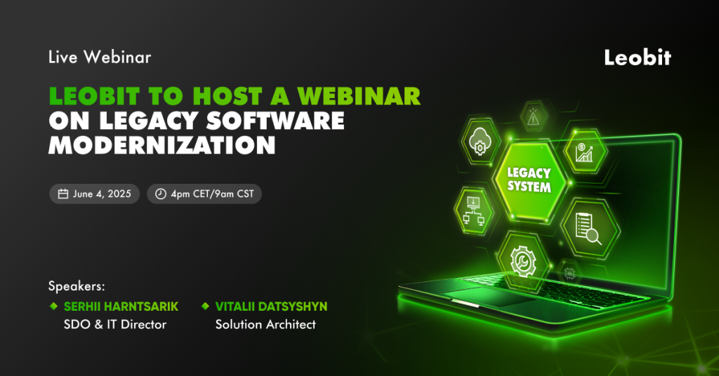 Leobit to Host a Webinar on Legacy Software Modernization on June...