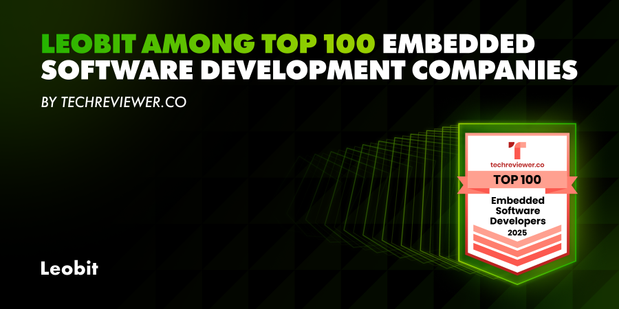 Leobit Celebrates Inclusion Among Top 100 Embedded Software Development Companies for 2025 by Techreviewer