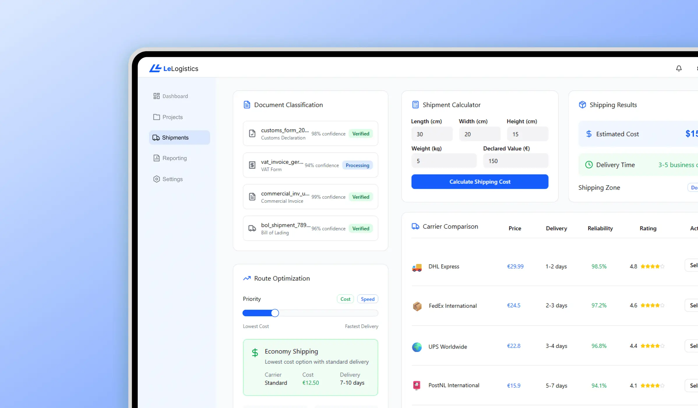 hero image for Intelligent shipping orchestration platform
