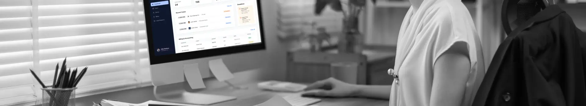 woman using her computer