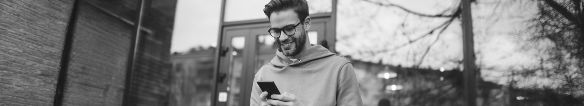 a man with the smartphone