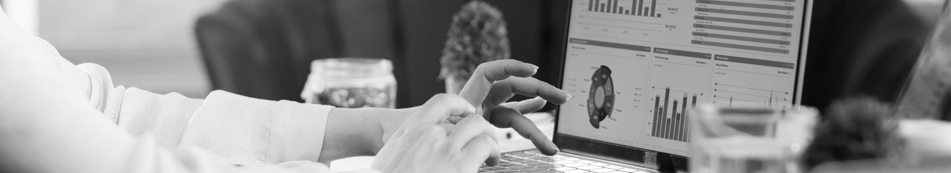 A man with his laptop using the internal enterprise system