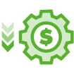 Lower operational costs icon