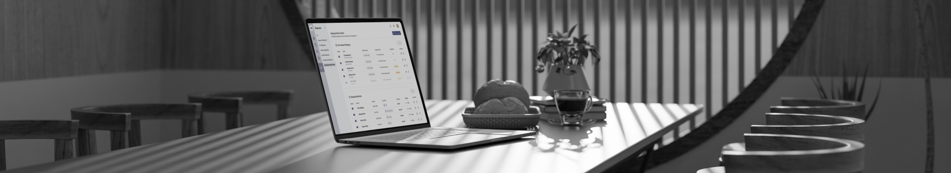 Luxury interior‑design software on the laptop screen