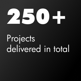 250+ projects delivered in total