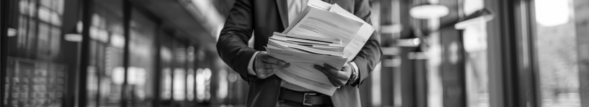 A man with legal documents