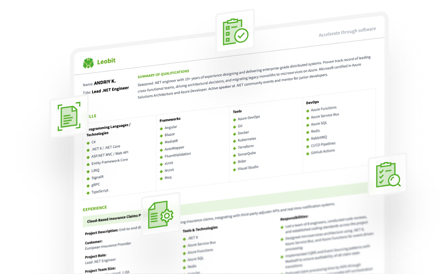 Corporate styling and project-based formatting