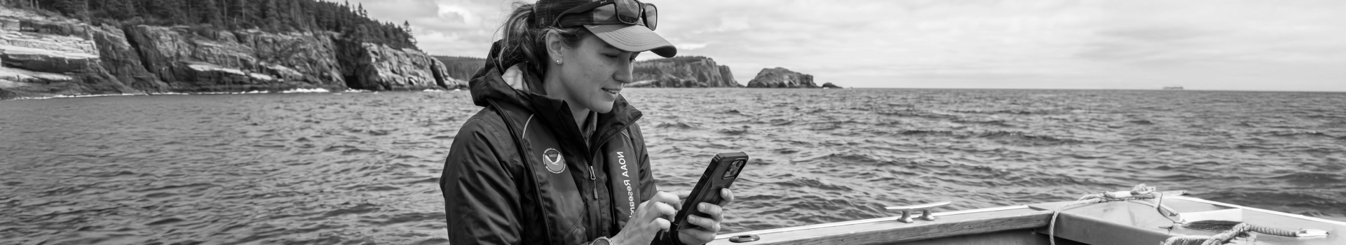 A woman uses a mobile solution for data and analytics in scientific research on his smartphone