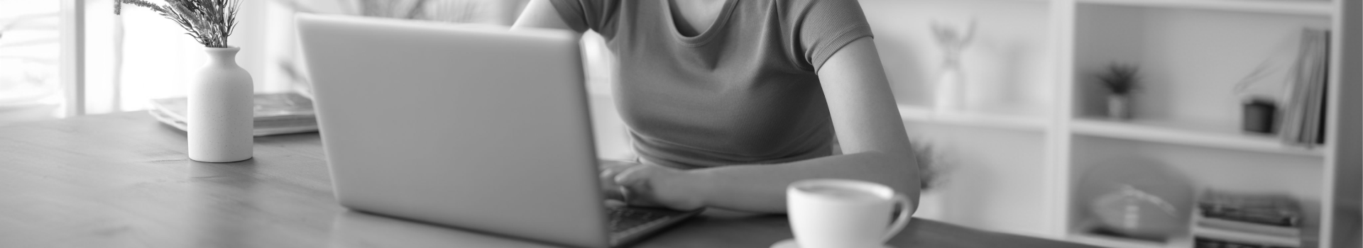 A woman with a laptop