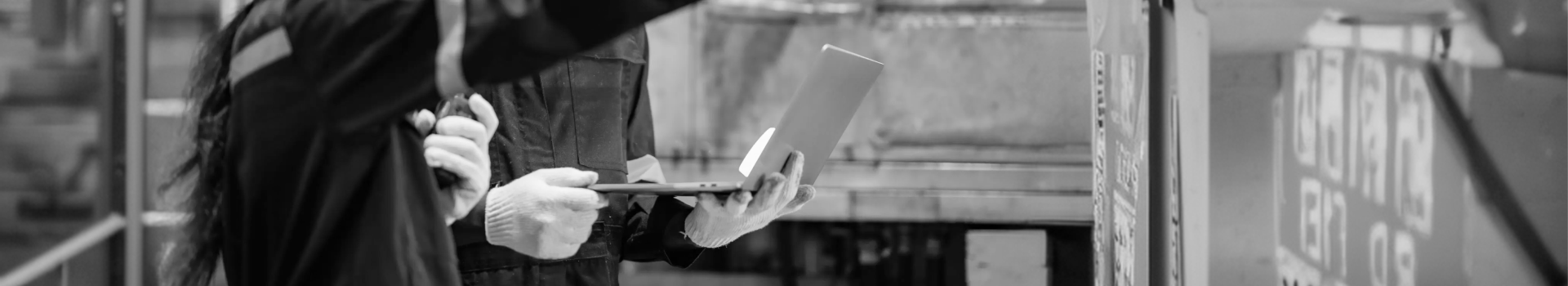 working with a laptop
