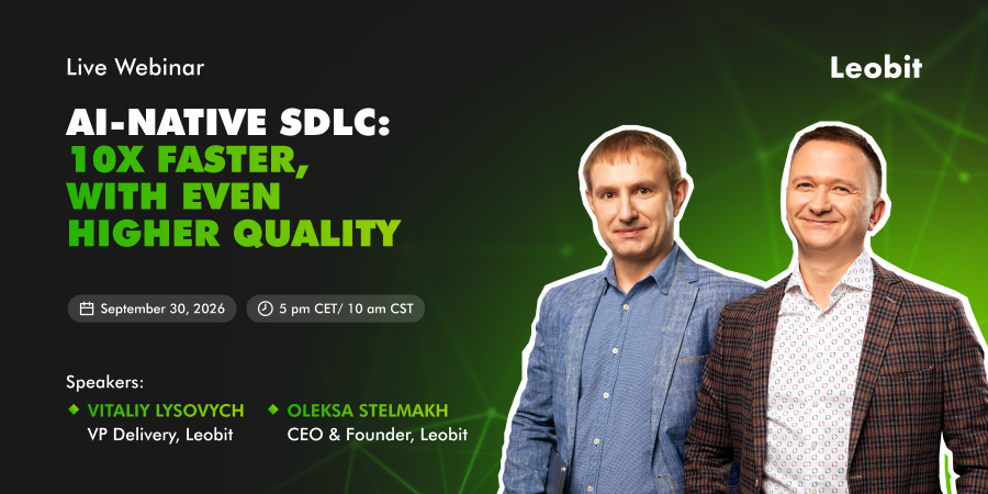 Leobit to Host a Live Webinar on Accelerating Software Delivery with AI-Native SDLC