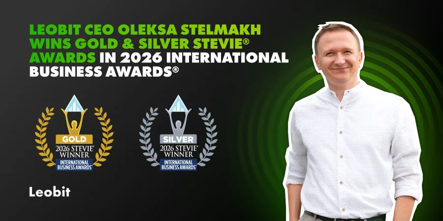 Leobit CEO Oleksa Stelmakh Wins Gold and Silver Stevie® Awards in 2026 International Business Awards®